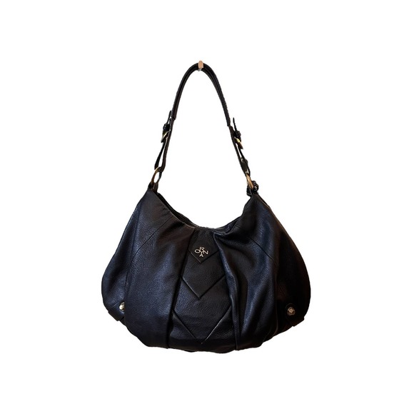 orYANY Handbags - Oryany Black Leather Chevron Pattern Tassel Shoulder Bag hobo